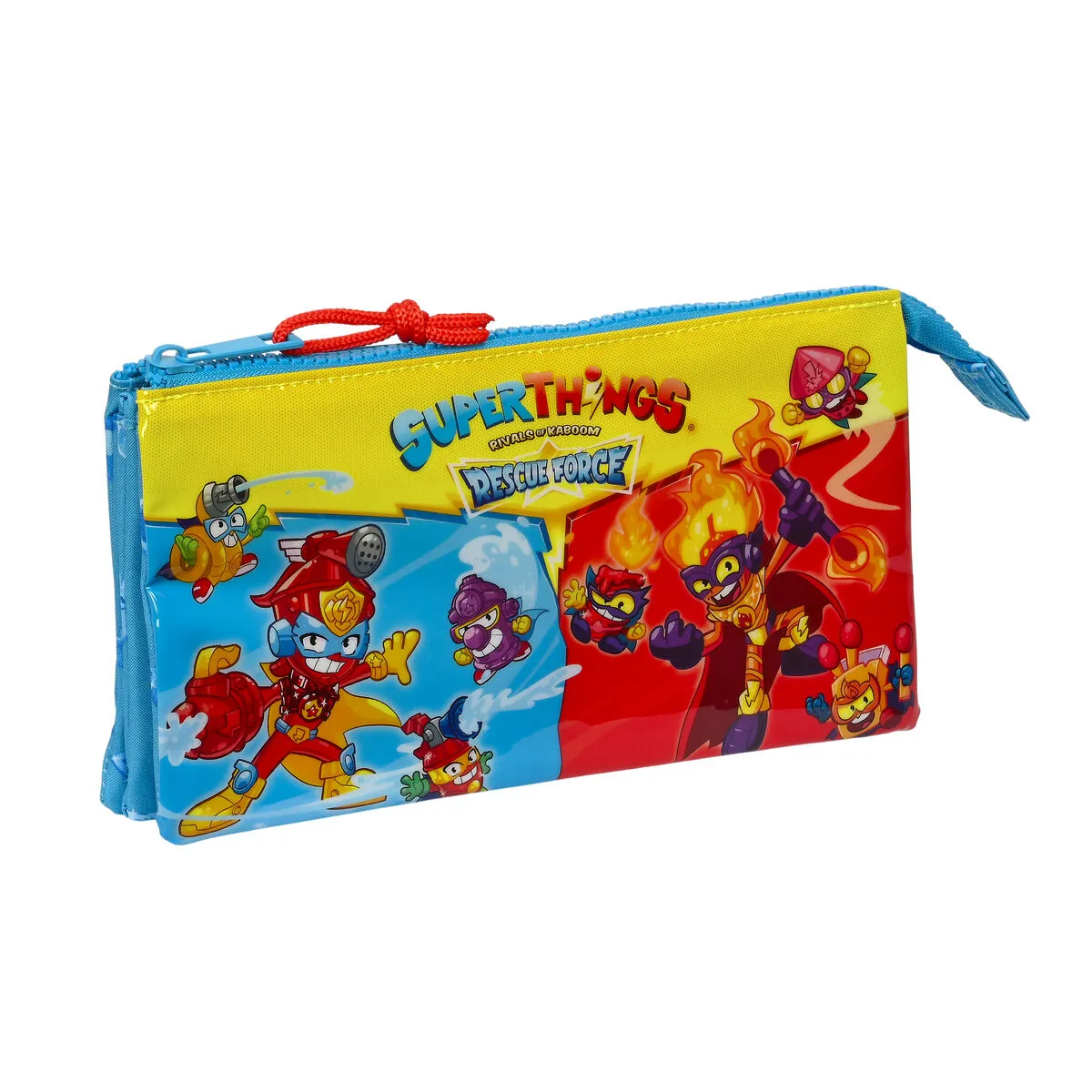 Portaoggetti Triplo SuperThings Rescue force Azzurro 22 x 12 x 3 cm