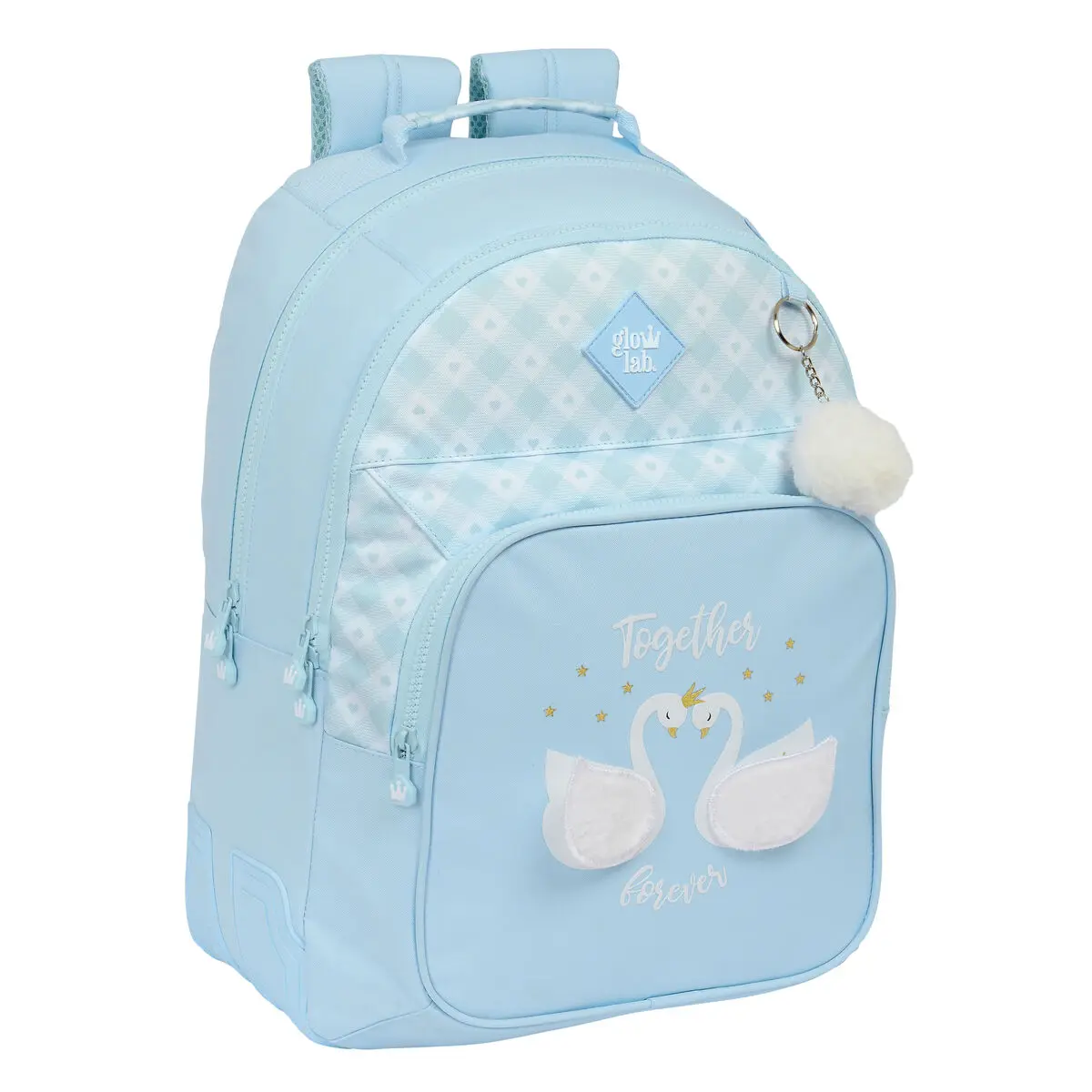 Zaino Scuola Glow Lab Cisnes Azzurro 32 x 42 x 15 cm