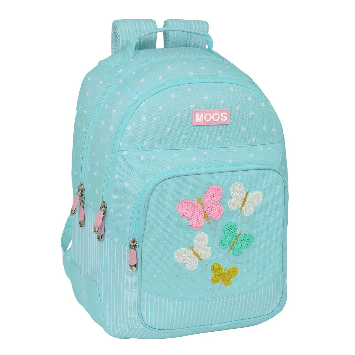 Zaino Scuola Moos Butterflies Azzurro 32 x 42 x 15 cm