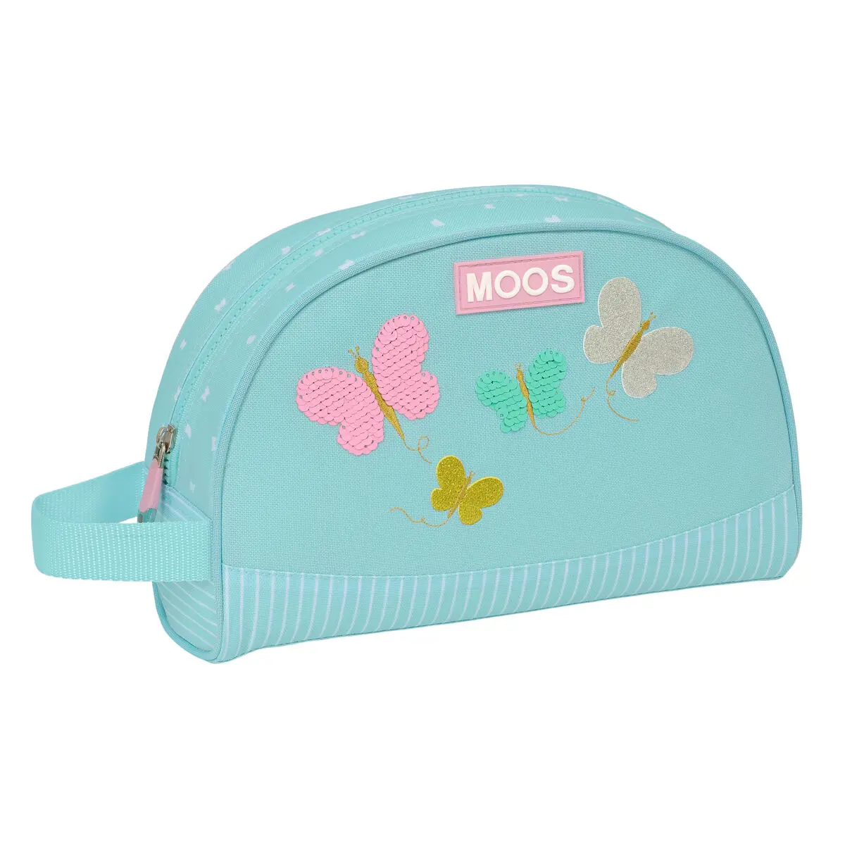 Necessaire per la Scuola Moos Butterflies Azzurro Chiaro 28 x 18 x 10 cm