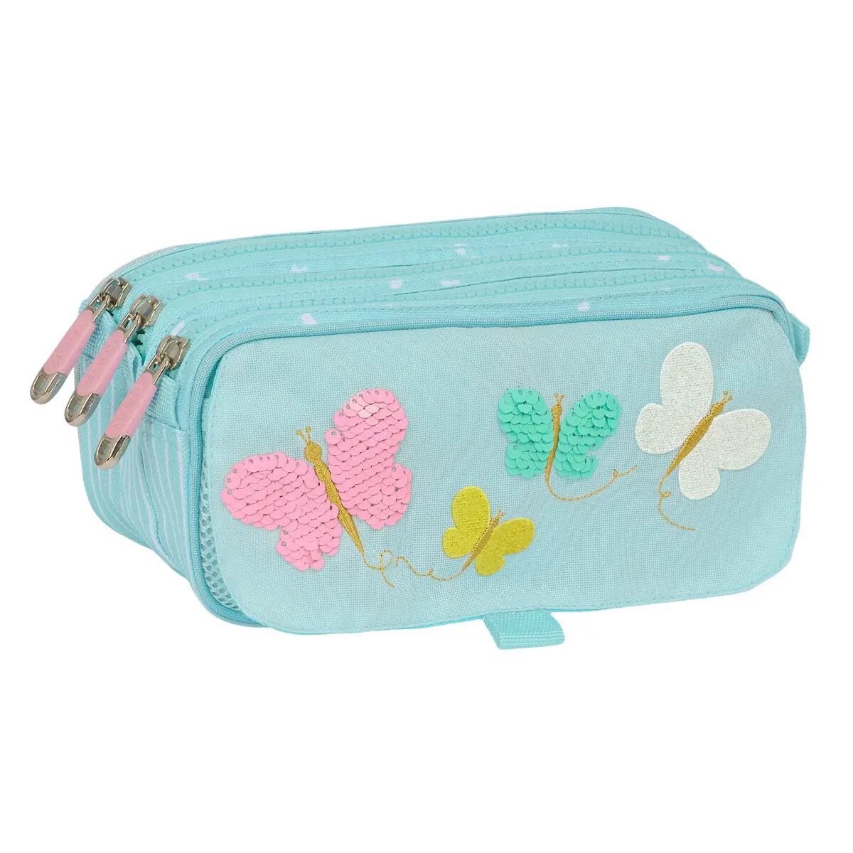 Portaoggetti Triplo Moos Butterflies Azzurro Chiaro 21,5 x 10 x 8 cm