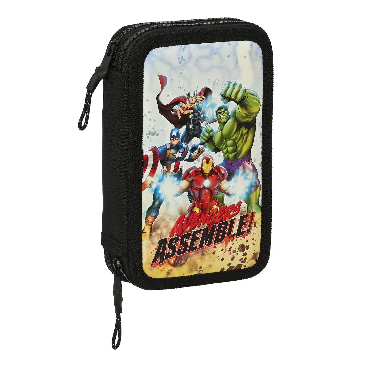 Astuccio Doppio The Avengers Forever Multicolore 12.5 x 19.5 x 4 cm (28 Pezzi)