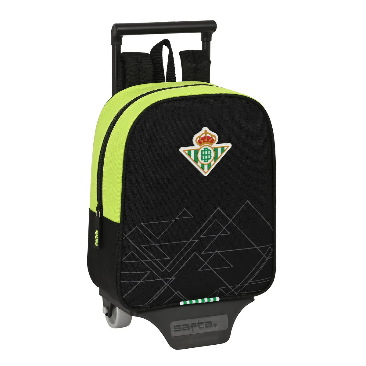 Trolley per la Scuola Real Betis Balompié Nero Lime 22 x 27 x 10 cm