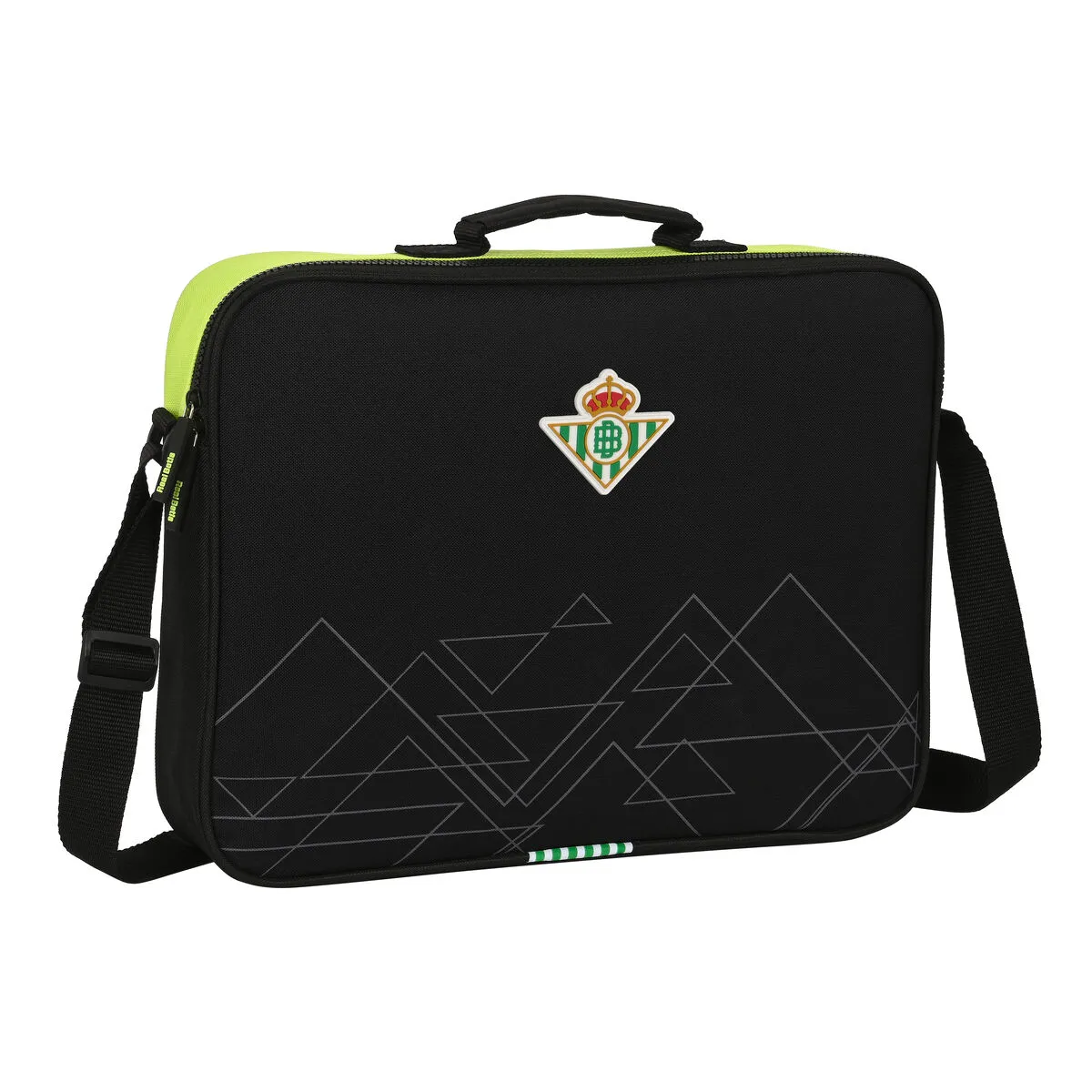 Borsa per la scuola Real Betis Balompié Nero Lime 38 x 28 x 6 cm