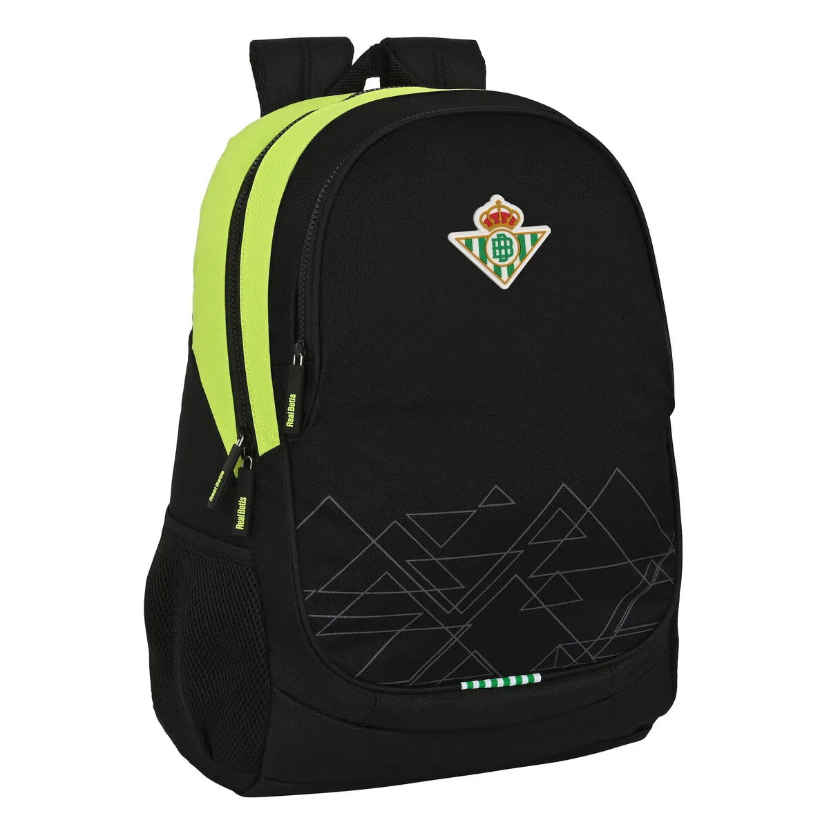 Zaino Scuola Real Betis Balompié Nero Lime 32 x 44 x 16 cm