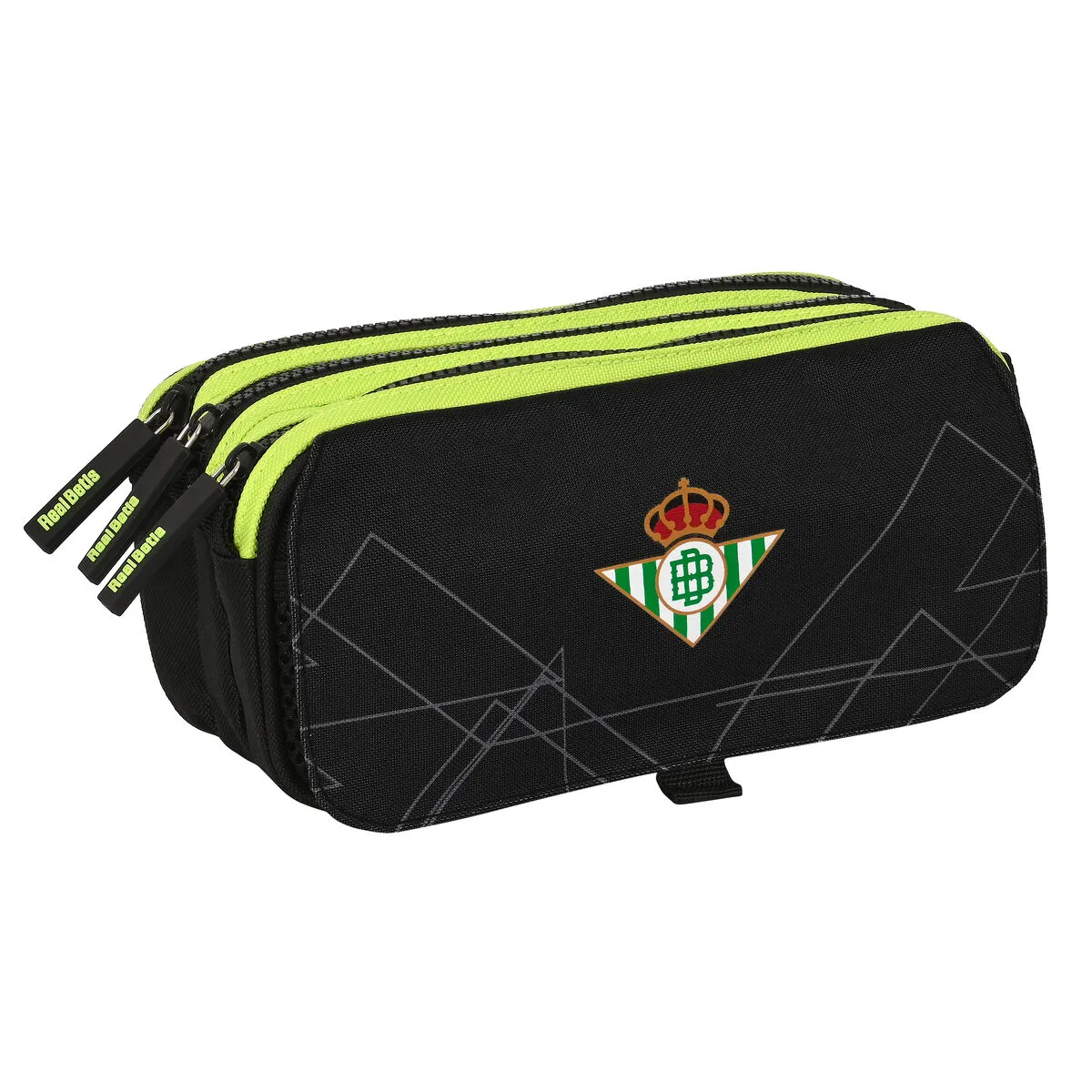 Portaoggetti Triplo Real Betis Balompié 21,5 x 10 x 8 cm Nero Lime