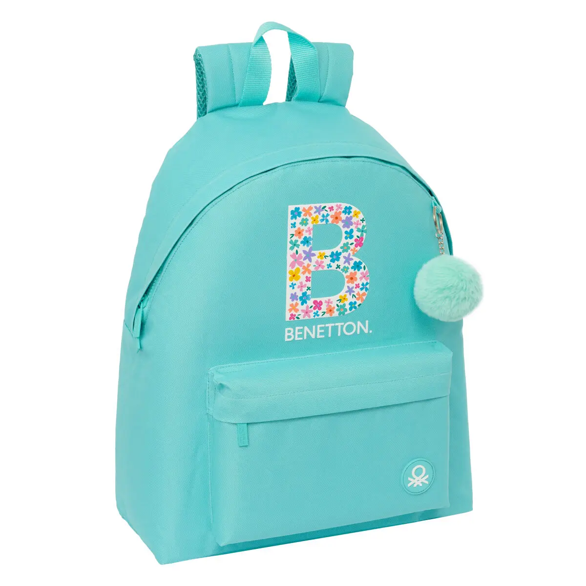 Zaino Scuola Benetton Letter Verde 33 x 42 x 15 cm