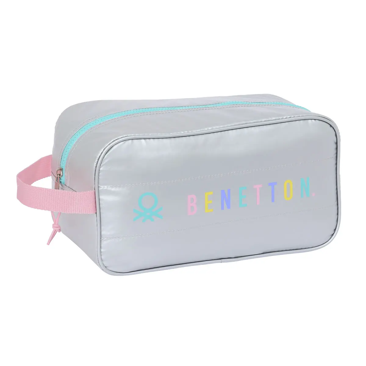 Scarpiera da Viaggio Benetton Silver Trapunta Argentato 29 x 15 x 14 cm