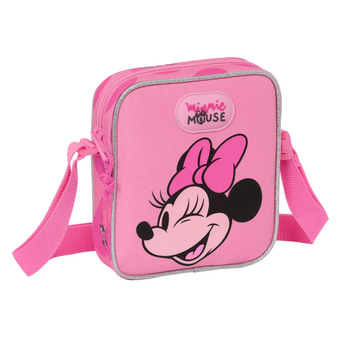 Borsa a Tracolla Minnie Mouse Loving Rosa 16 x 18 x 4 cm