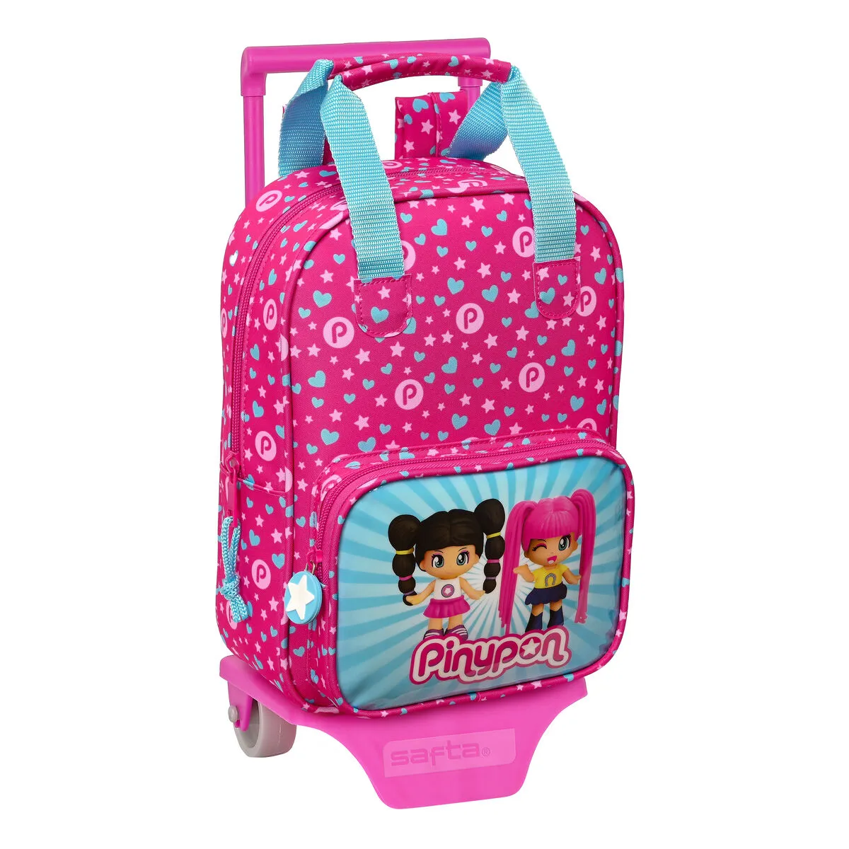 Trolley per la Scuola Pinypon Azzurro Rosa 20 x 28 x 8 cm