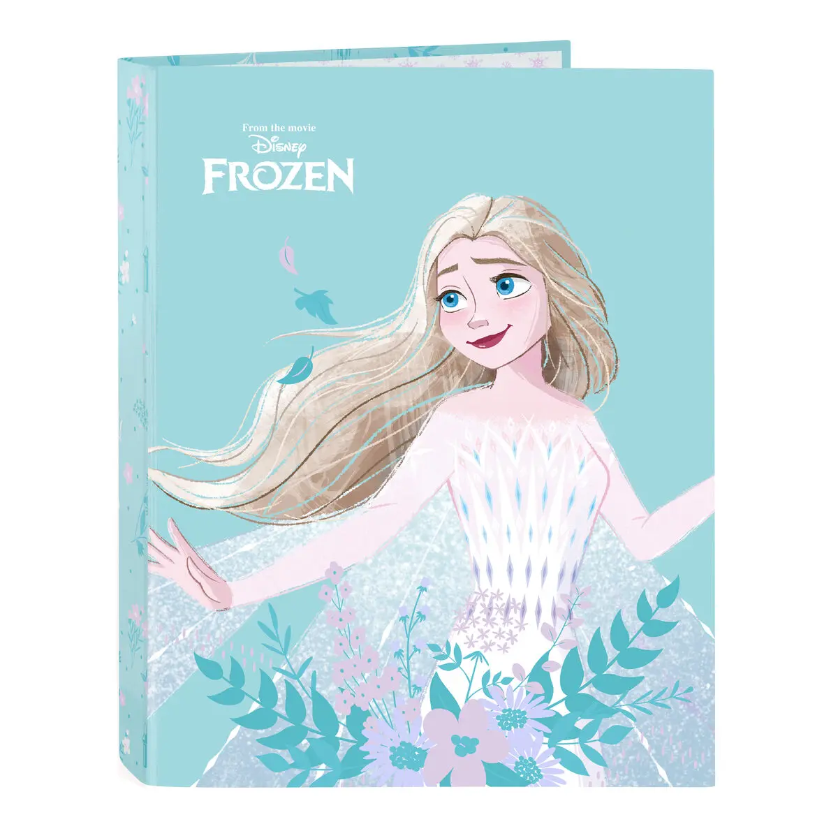 Raccoglitore ad anelli Frozen Hello spring Azzurro A4 26.5 x 33 x 4 cm