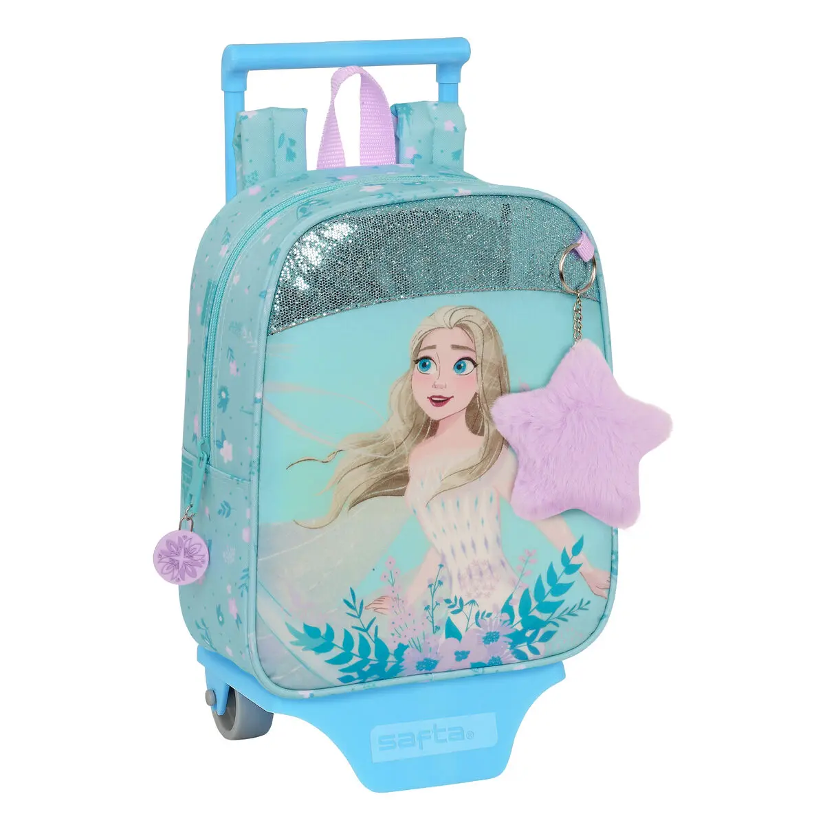 Trolley per la Scuola Frozen Hello spring Azzurro 22 x 27 x 10 cm