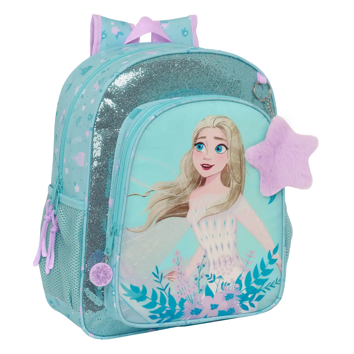 Zaino Scuola Frozen Hello spring Azzurro 32 X 38 X 12 cm