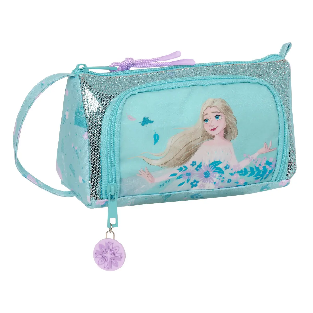 Astuccio per la Scuola con Accessori Frozen Hello spring Azzurro Chiaro 20 x 11 x 8.5 cm (32 Pezzi)