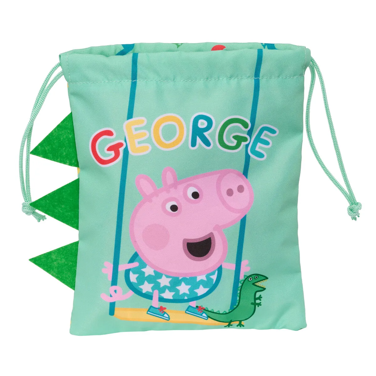 Portamerenda Peppa Pig 20 x 25 x 1 cm Sacco Menta