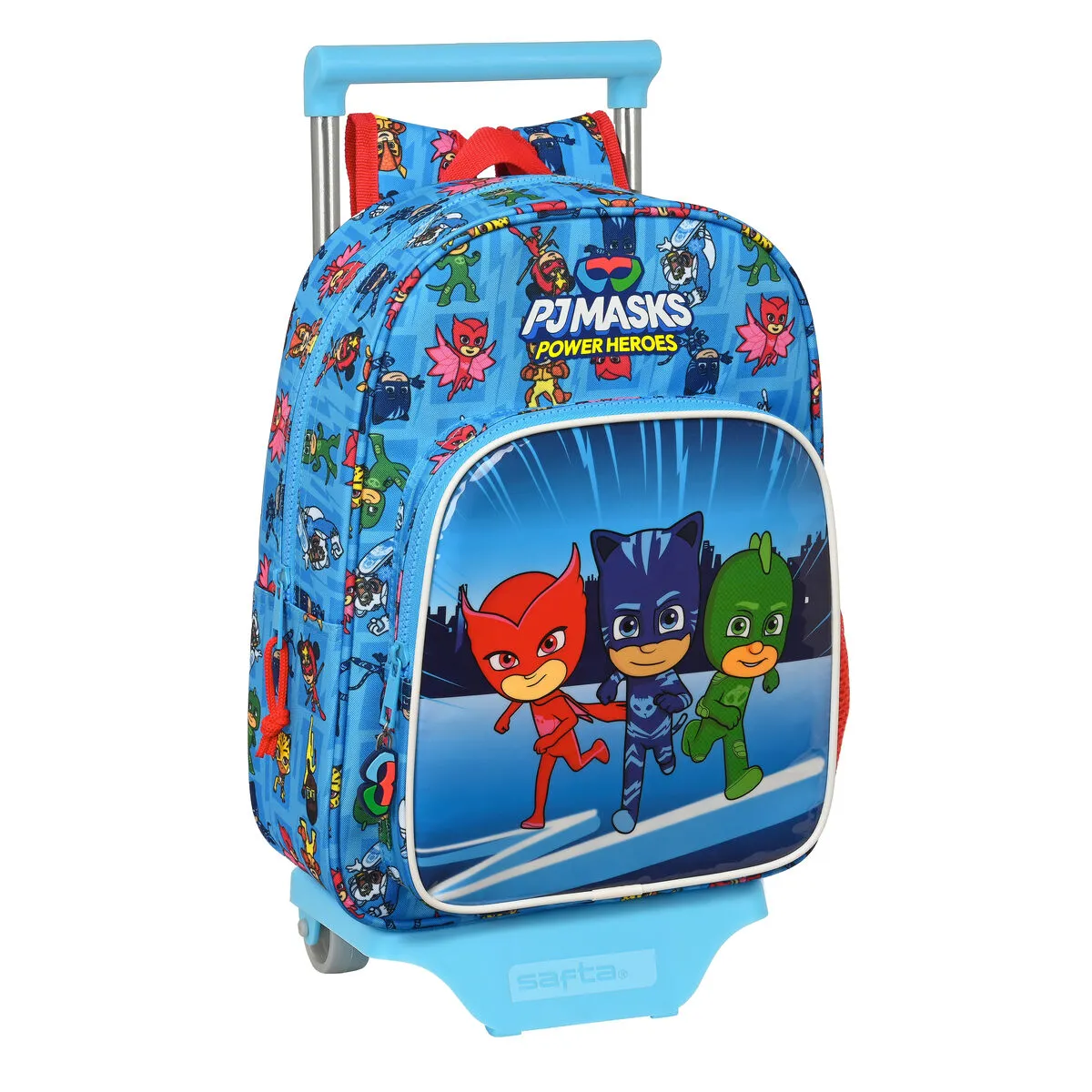 Trolley per la Scuola PJ Masks 26 x 34 x 11 cm Azzurro