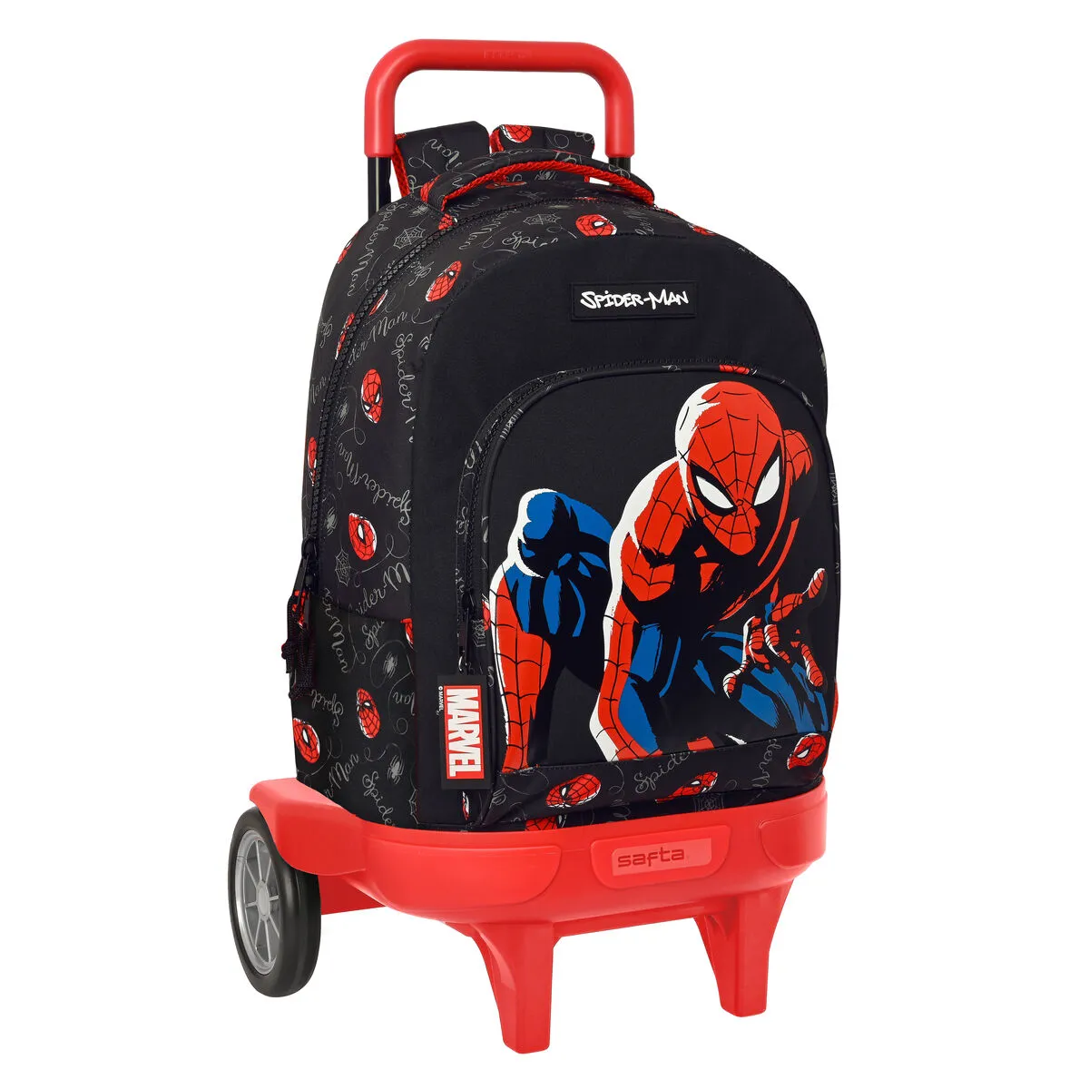 Trolley per la Scuola Spiderman Hero Nero 33 X 45 X 22 cm