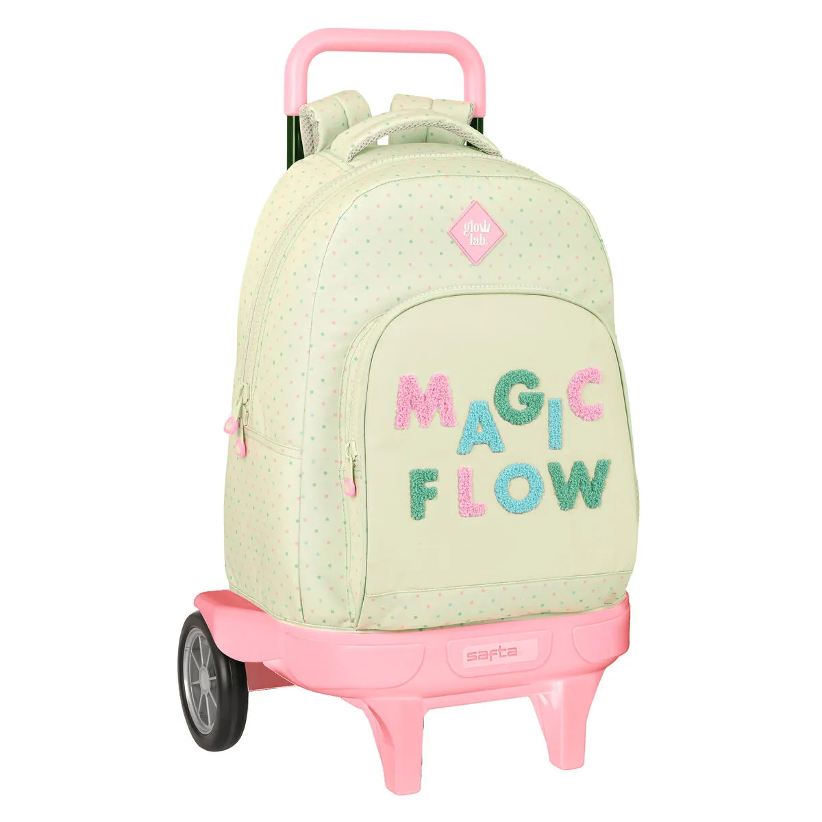 Trolley per la Scuola Glow Lab Magic flow Beige 33 X 45 X 22 cm