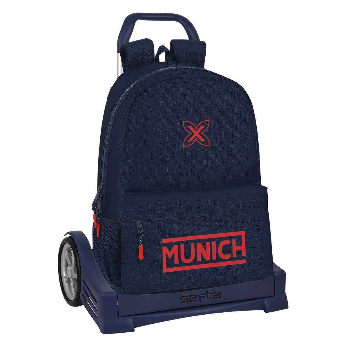 Trolley per la Scuola Munich Flash Blu Marino 30 x 46 x 14 cm