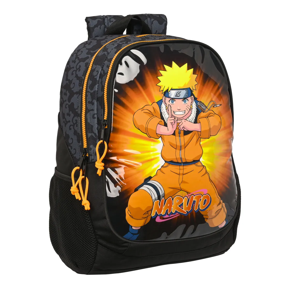 Zaino Scuola Naruto Nero Arancio 32 x 44 x 16 cm