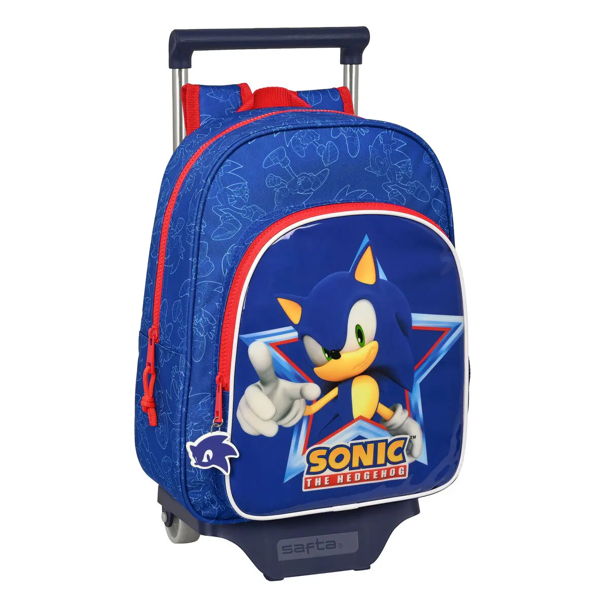 Trolley per la Scuola Sonic Let's roll Blu Marino 26 x 34 x 11 cm