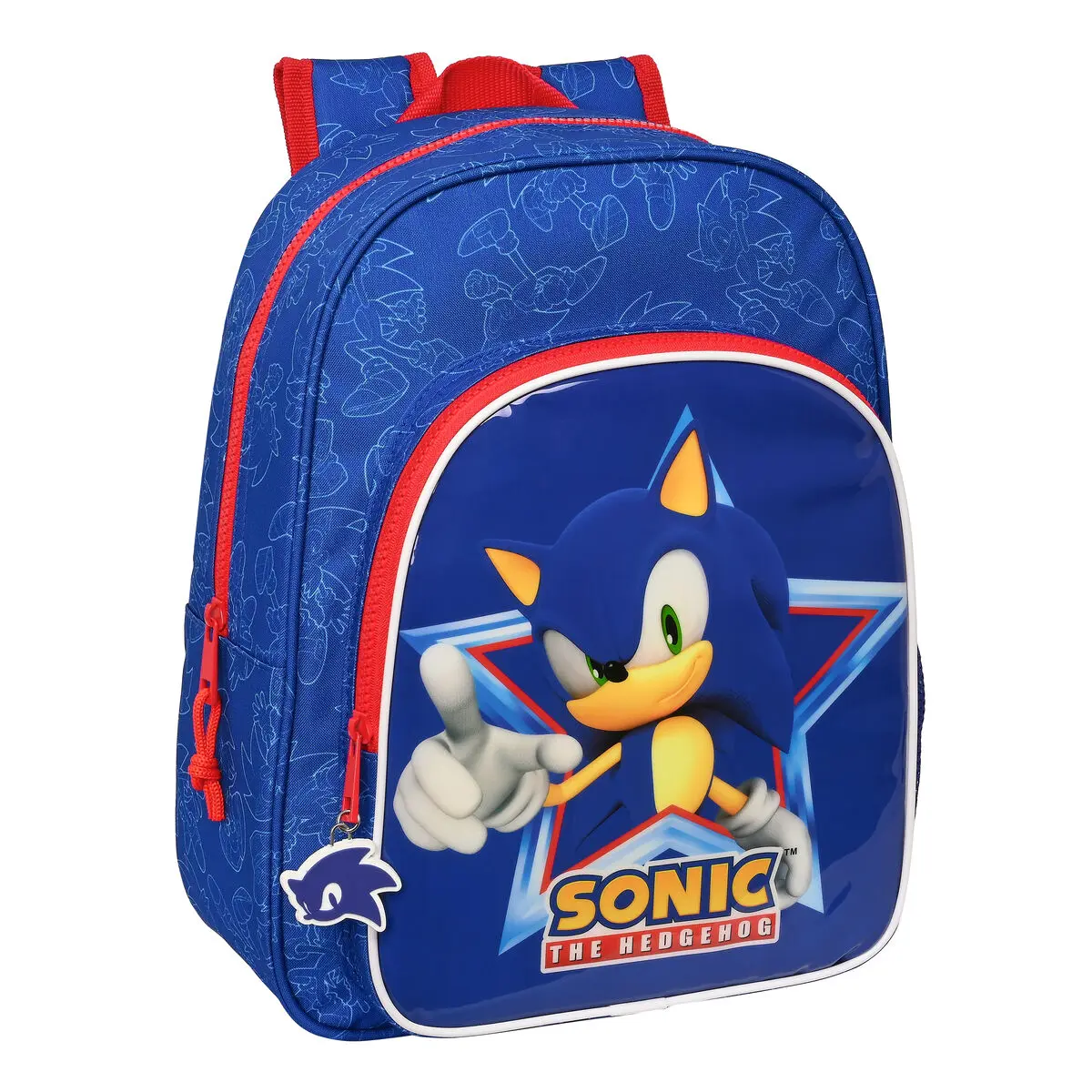 Zaino Scuola Sonic Let's roll Blu Marino 26 x 34 x 11 cm