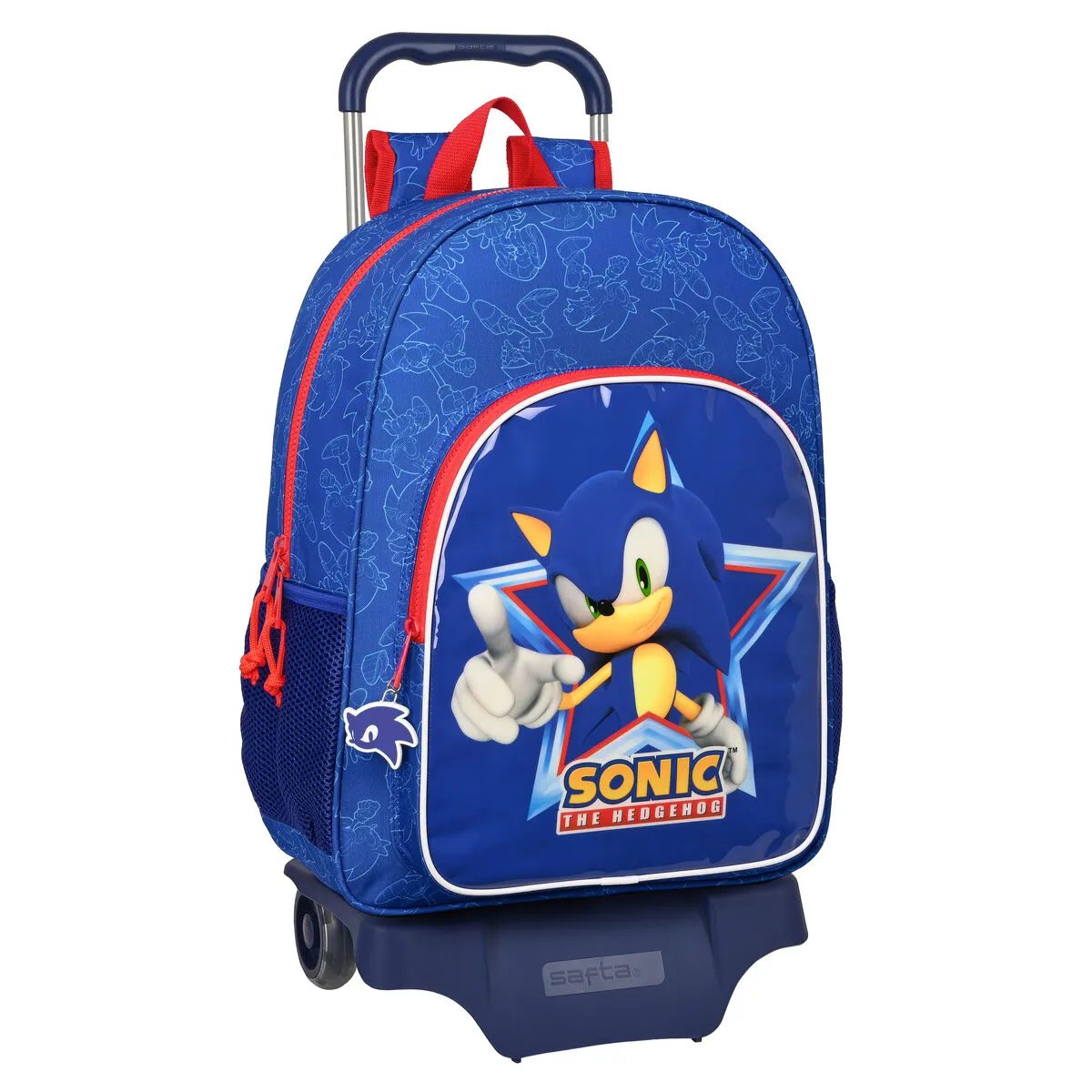 Trolley per la Scuola Sonic Let's roll Blu Marino 33 x 42 x 14 cm