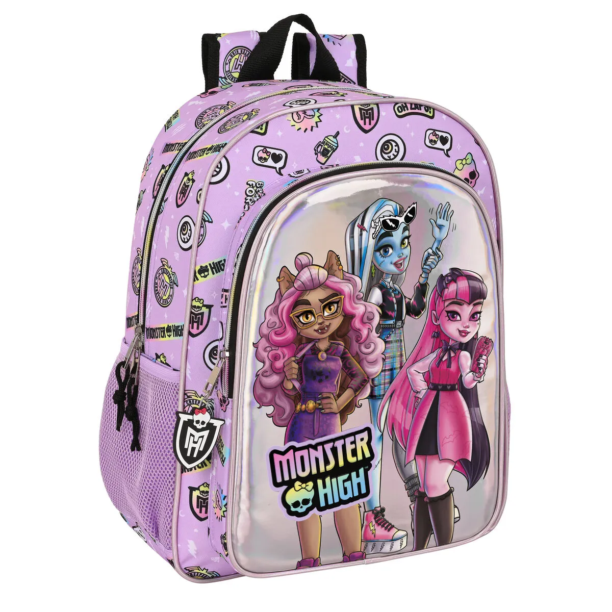 Zaino Scuola Monster High Best boos Lilla 33 x 42 x 14 cm