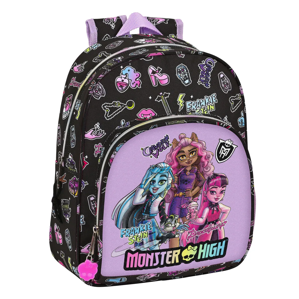 Zaino Scuola Monster High Creep Nero 28 x 34 x 10 cm