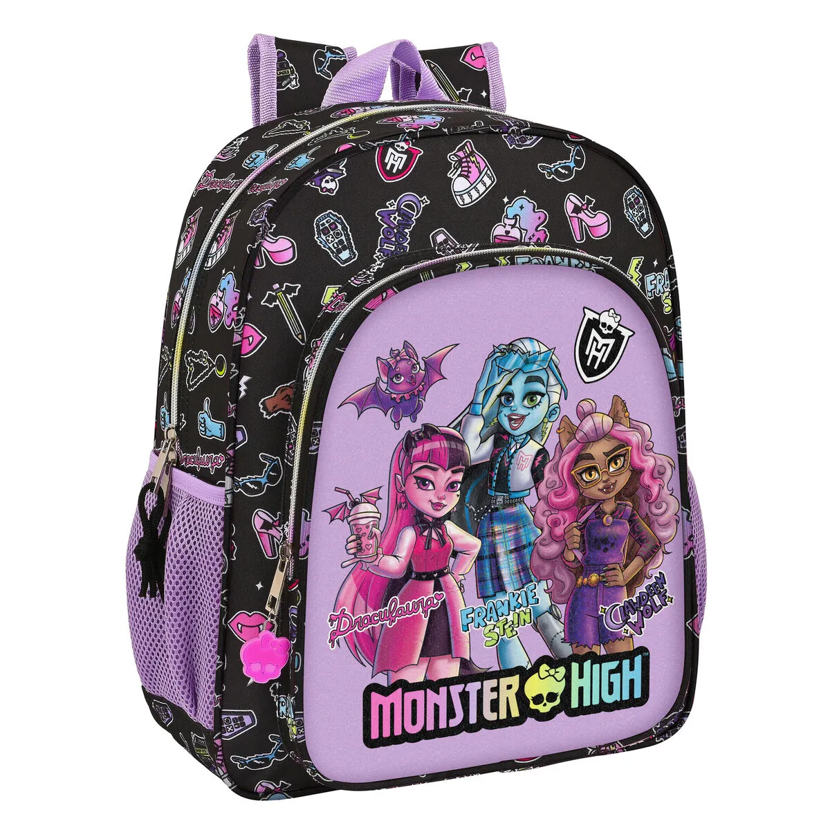 Zaino Scuola Monster High Creep Nero 32 X 38 X 12 cm