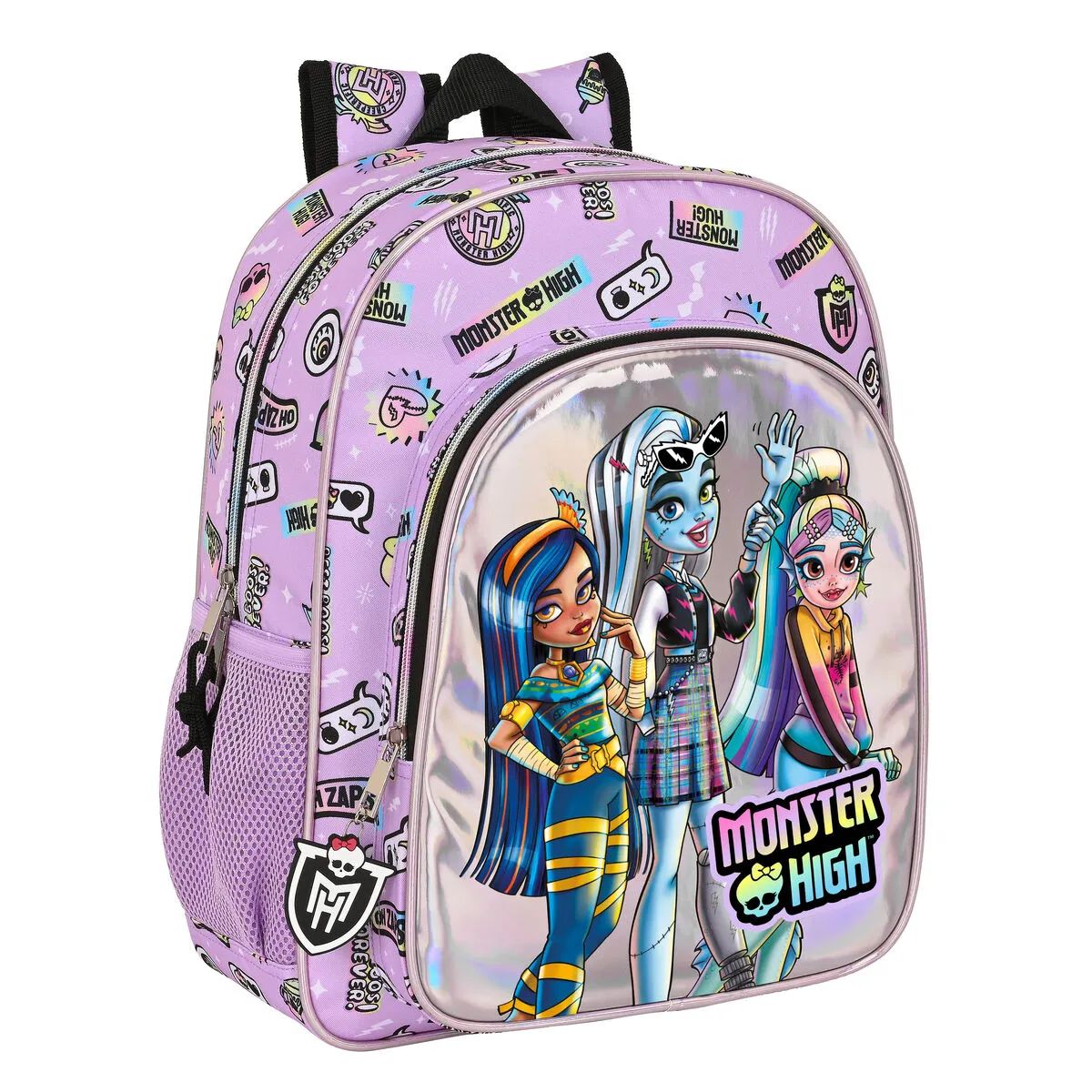 Zaino Scuola Monster High Best boos Lilla 32 X 38 X 12 cm