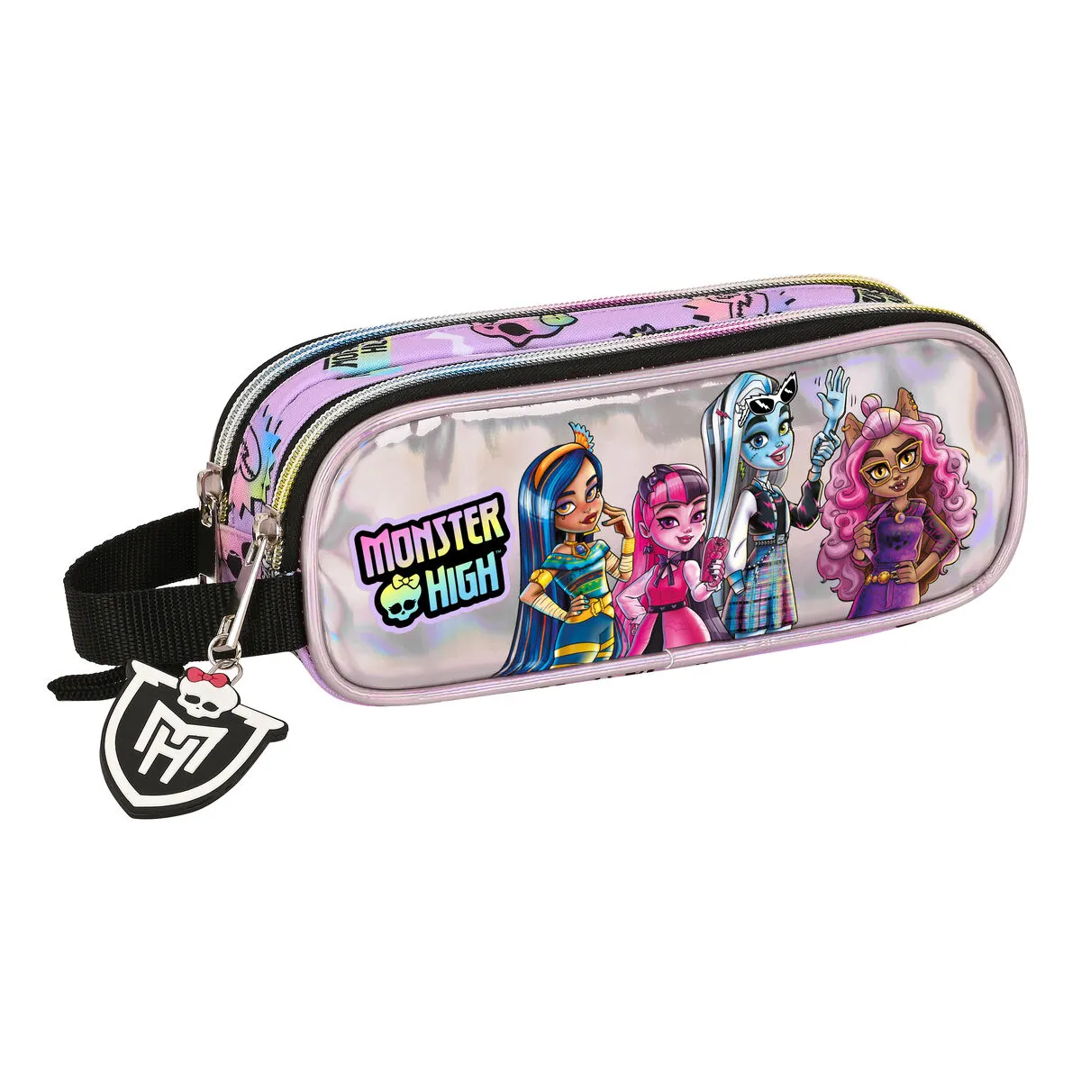 Portaoggetti Doppio Monster High Best boos Lilla 21 x 8 x 6 cm