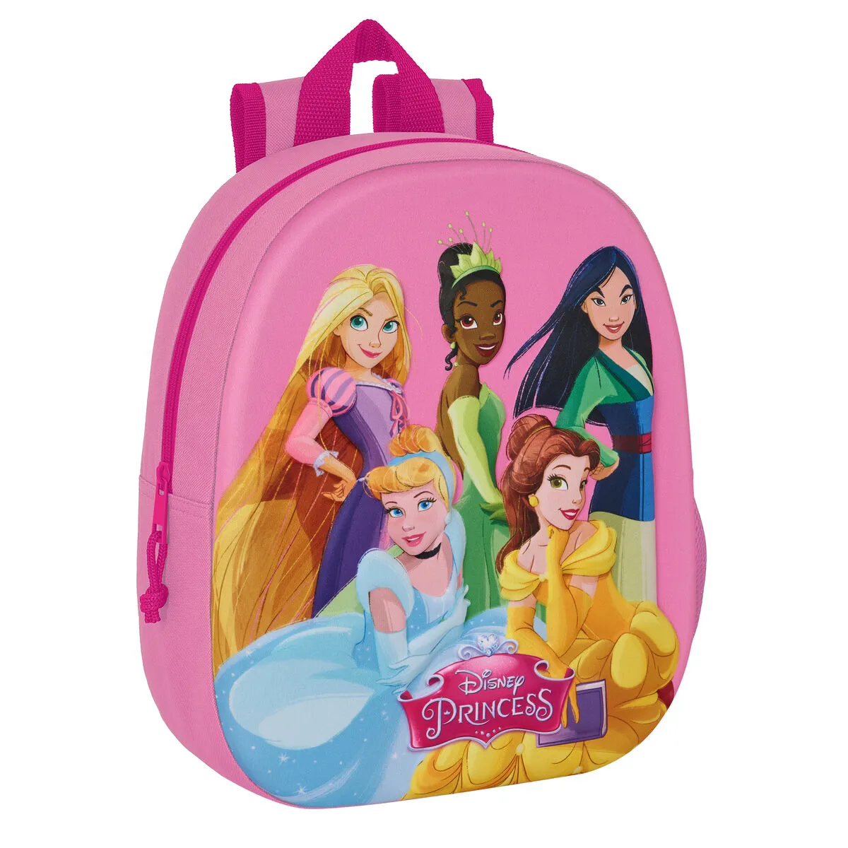 Zaino Scuola Princesses Disney 3D 27 x 33 x 10 cm Rosa