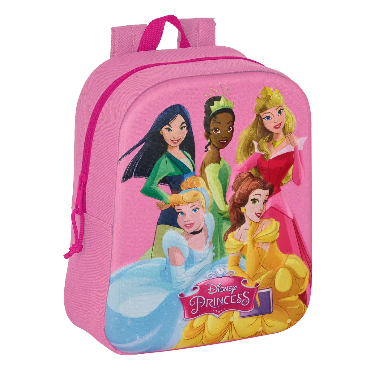 Zaino Scuola Princesses Disney 3D Rosa 22 x 27 x 10 cm