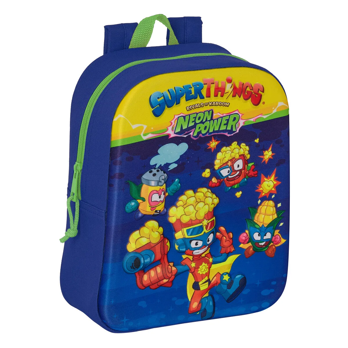 Zaino Scuola SuperThings 3D Azzurro Multicolore 22 x 27 x 10 cm