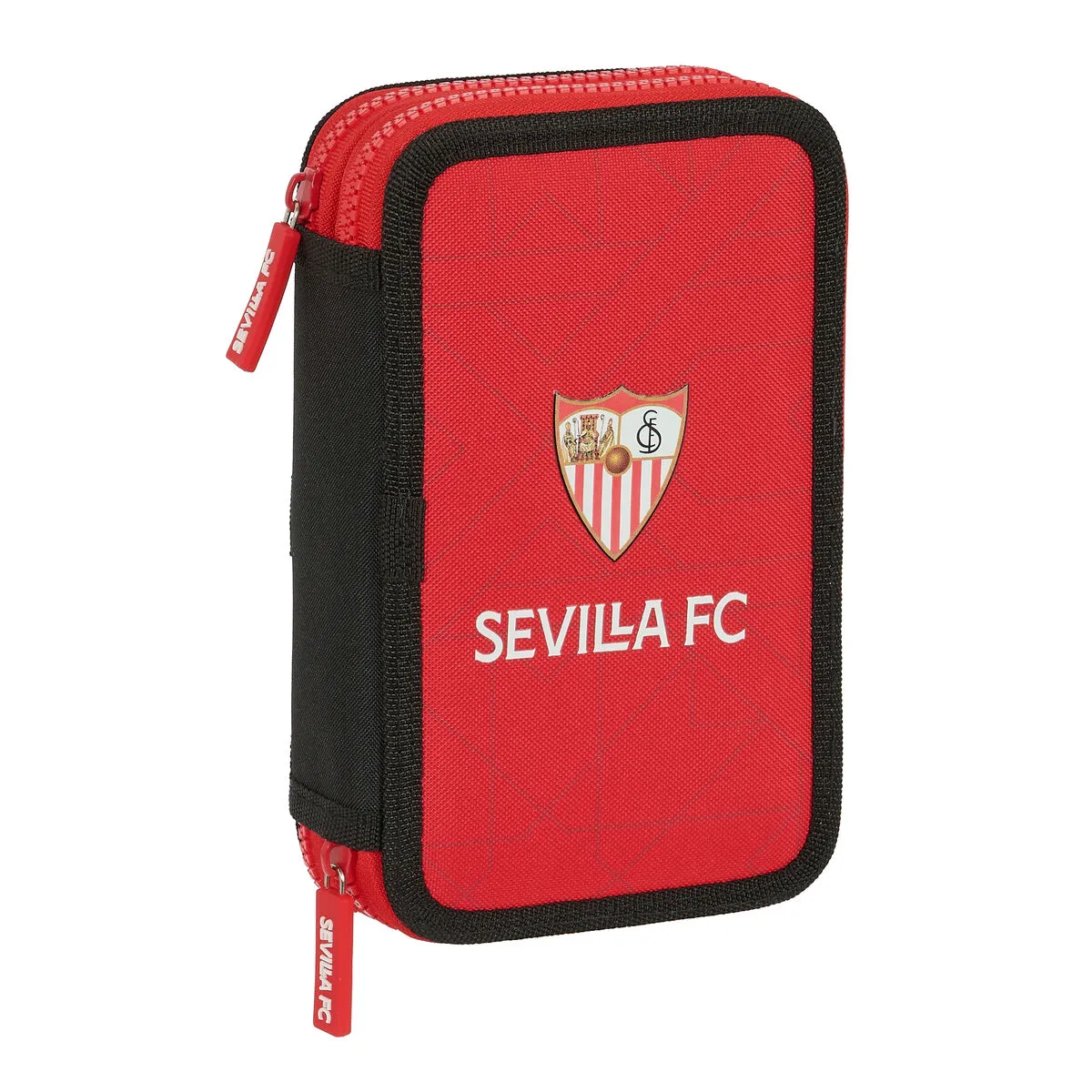 Astuccio Doppio Sevilla Fútbol Club Nero Rosso 12.5 x 19.5 x 4 cm (28 Pezzi)