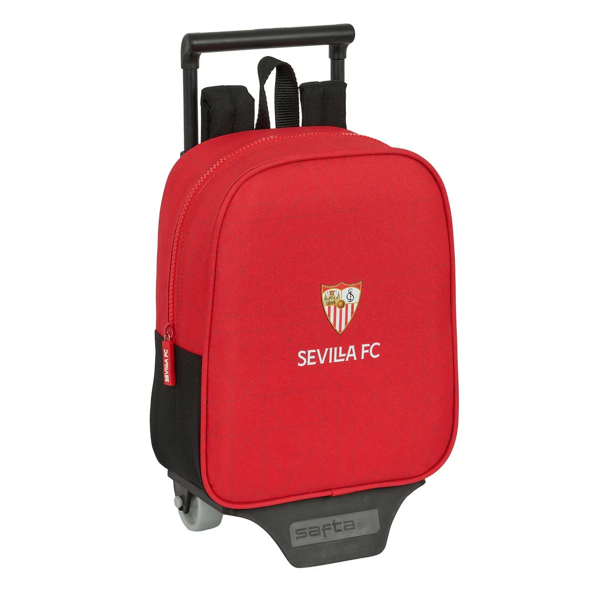 Trolley per la Scuola Sevilla Fútbol Club Nero Rosso 22 x 27 x 10 cm