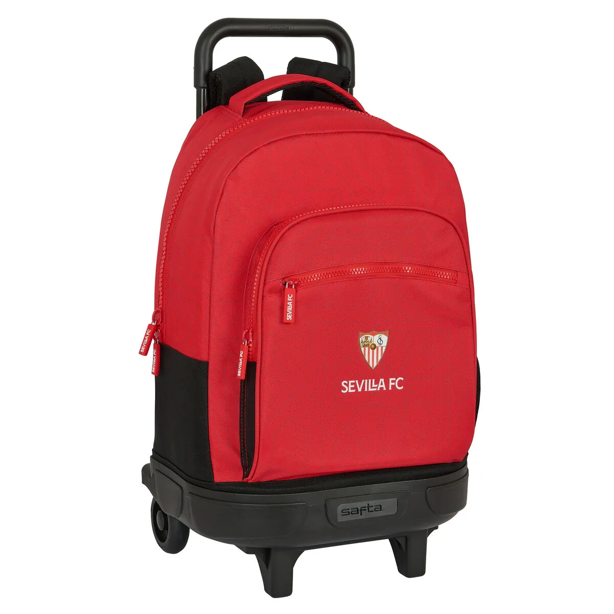 Trolley per la Scuola Sevilla Fútbol Club Nero Rosso 33 X 45 X 22 cm