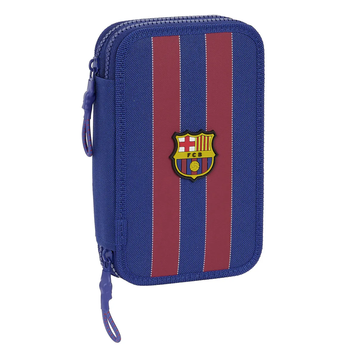 Astuccio Doppio F.C. Barcelona Rosso Blu Marino 12.5 x 19.5 x 4 cm (28 Pezzi)