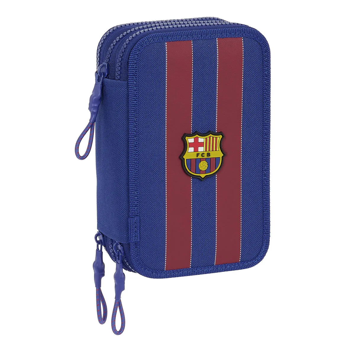 Plumier Triplo F.C. Barcelona Rosso Blu Marino 12.5 x 19.5 x 5.5 cm (36 Pezzi)