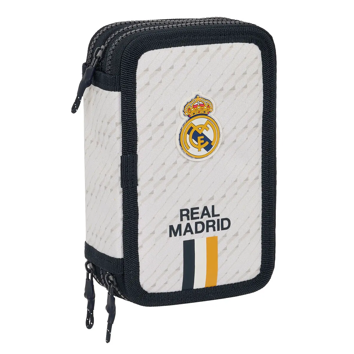 Plumier Triplo Real Madrid C.F. Bianco 12.5 x 19.5 x 5.5 cm (36 Pezzi)