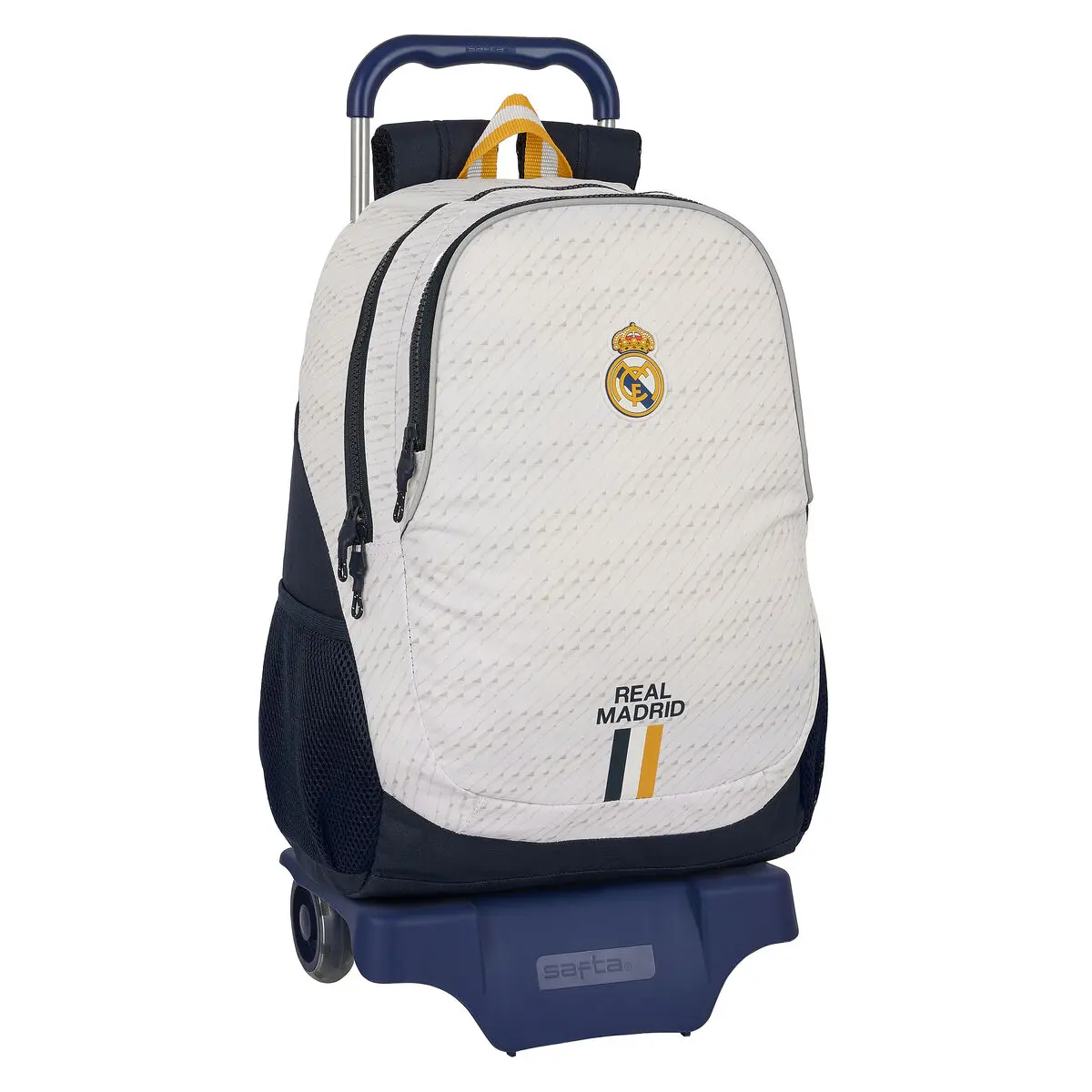 Trolley per la Scuola Real Madrid C.F. Bianco 32 x 44 x 16 cm