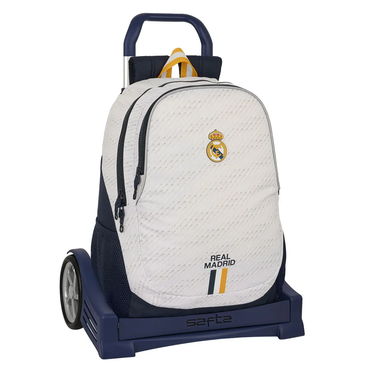 Trolley per la Scuola Real Madrid C.F. Bianco 32 x 44 x 16 cm