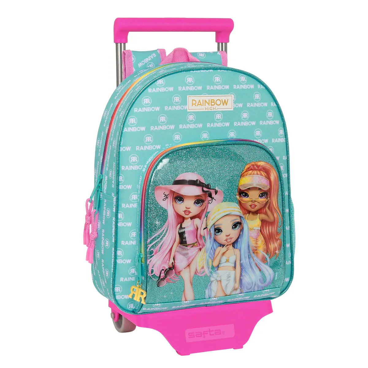 Trolley per la Scuola Rainbow High Paradise Turchese 28 x 34 x 10 cm