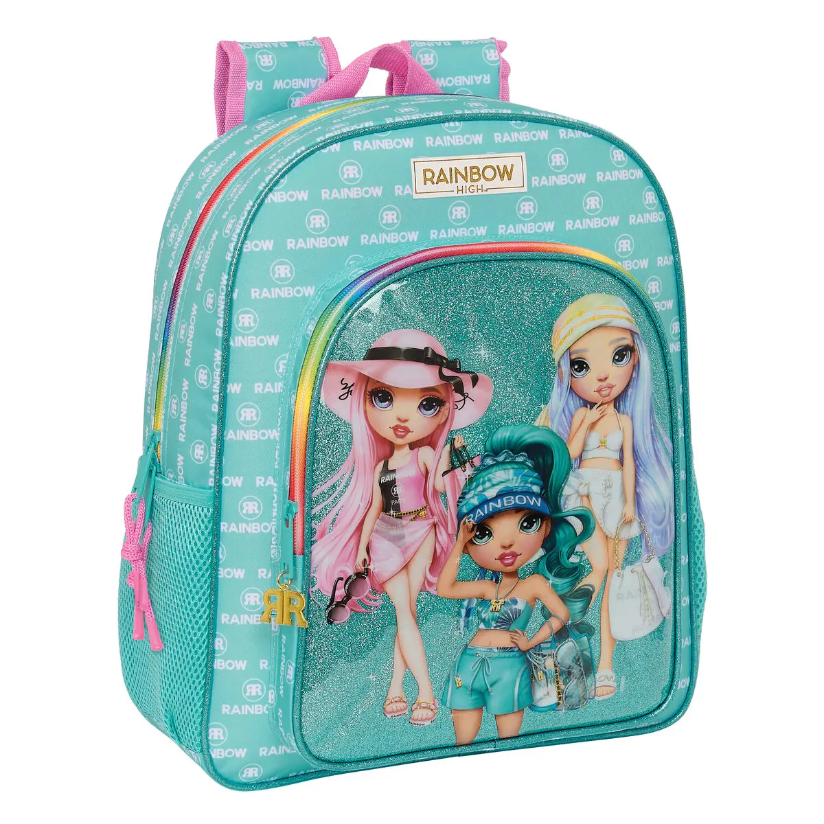 Zaino Scuola Rainbow High Paradise Turchese 32 X 38 X 12 cm