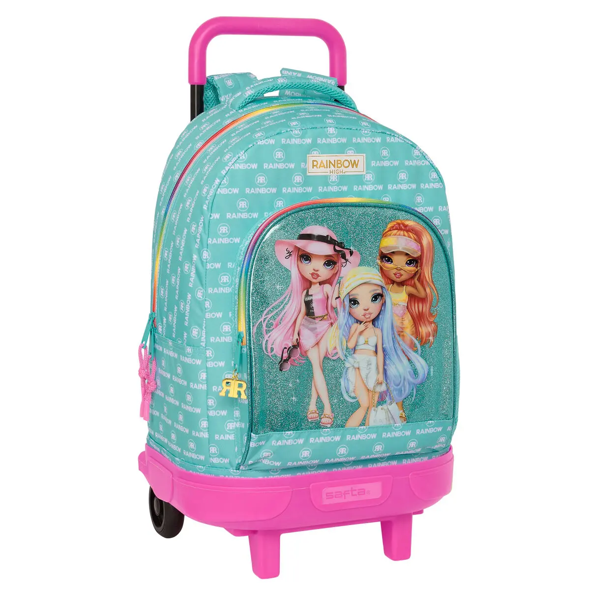 Trolley per la Scuola Rainbow High Paradise Turchese 33 X 45 X 22 cm