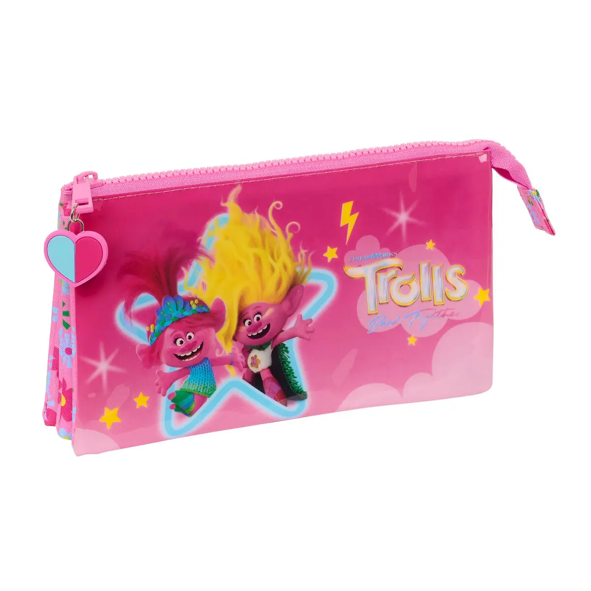 Portaoggetti Triplo Trolls Rosa 22 x 12 x 3 cm