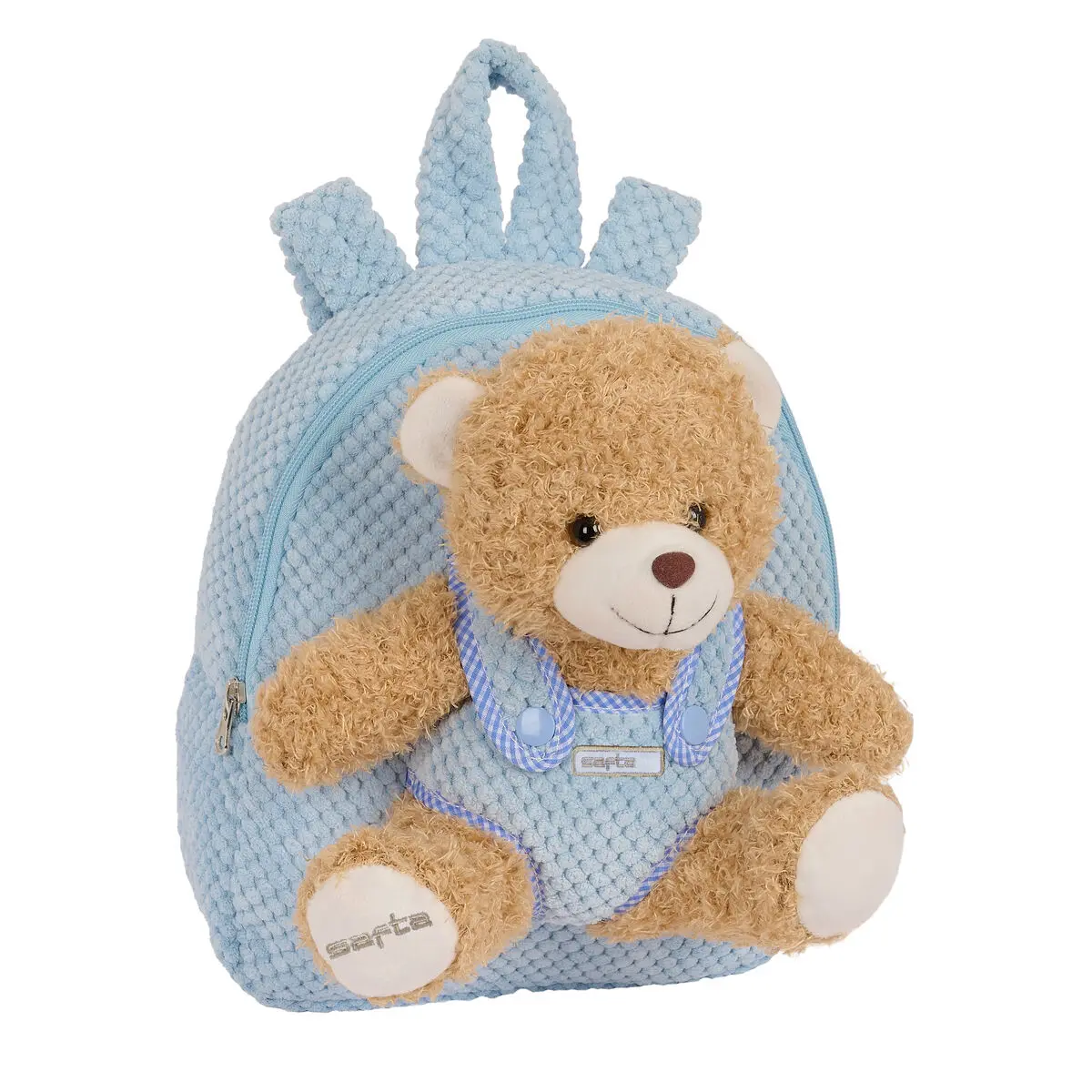 Zaino per Bambini Safta Orsetto di Peluche Azzurro 23 x 27 x 7,5 cm