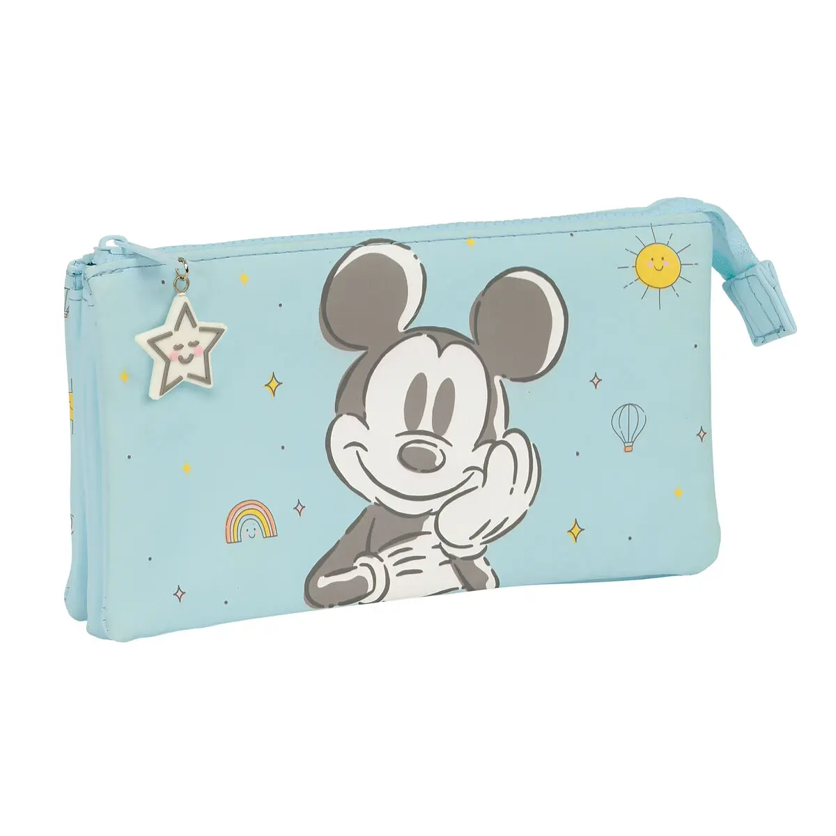 Portaoggetti Triplo Mickey Mouse Clubhouse Baby Azzurro Chiaro 22 x 12 x 3 cm