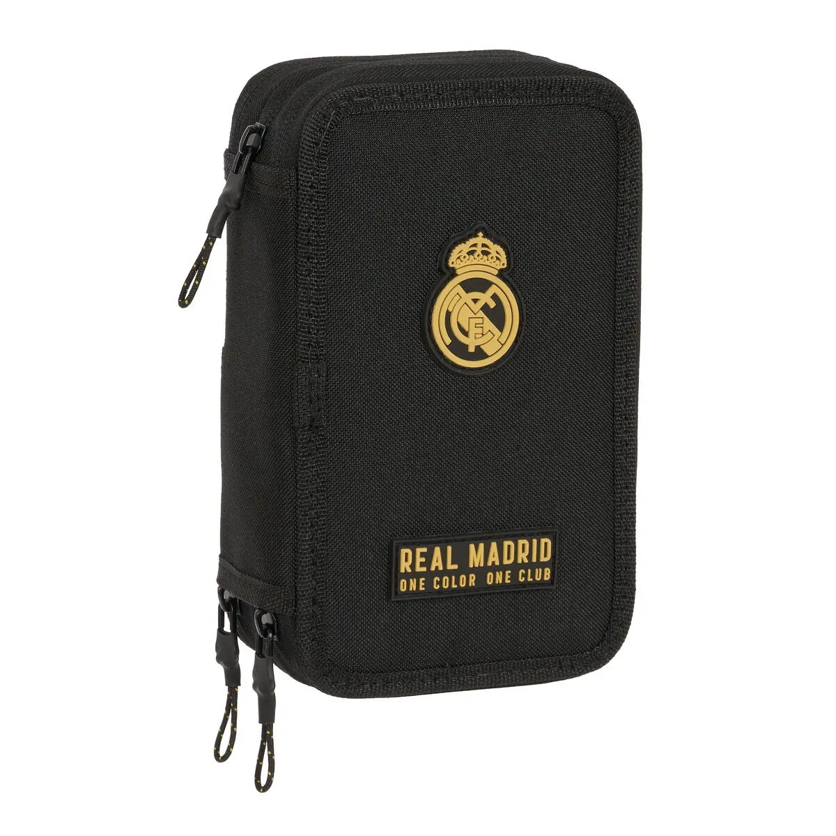 Plumier Triplo Real Madrid C.F. Nero 12.5 x 19.5 x 5.5 cm (36 Pezzi)